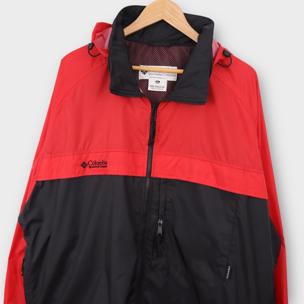 Vintage Columbia Jacket Men’s Size XL‎ 90’s Black/Red Lightweight Windbreaker - Picture 2 of 5